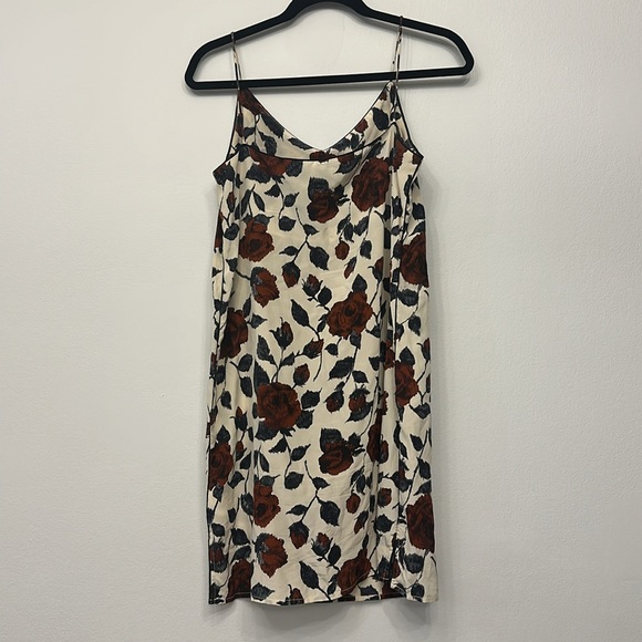 Ganni 100% silk slip dress in brick rose size 40 - Picture 4 of 7